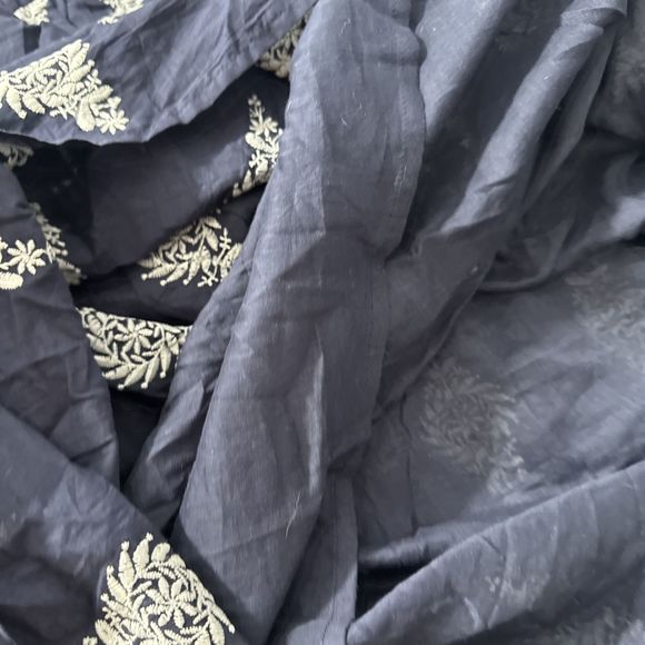 Talisman Dress Womens Medium Empire Waist V‎ Neck Lantern sleeves Pleasted Beach - Picture 12 of 13